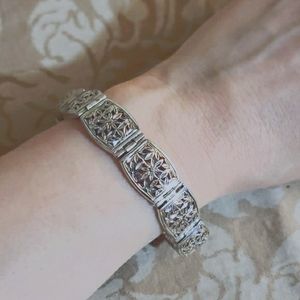 Sterling Silver Flower Bracelet